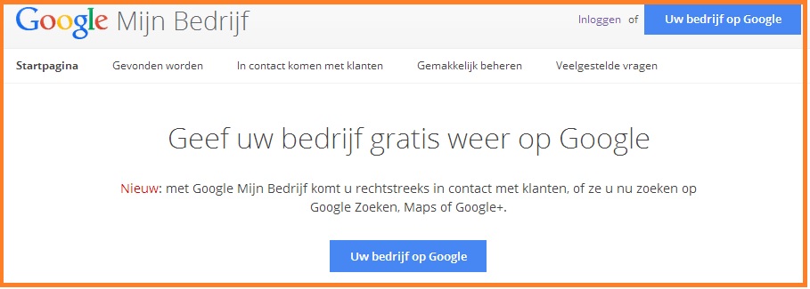 google mijn bedrijf